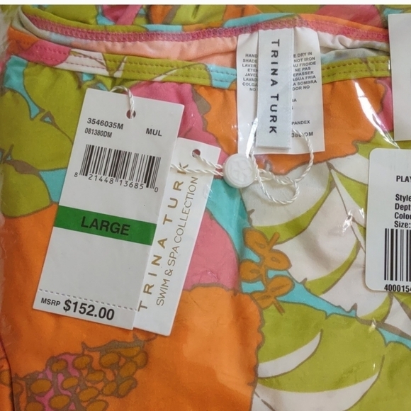 New TRINA TURK Playa De Flor Tunic Swim Cover-Up - Picture 6 of 8